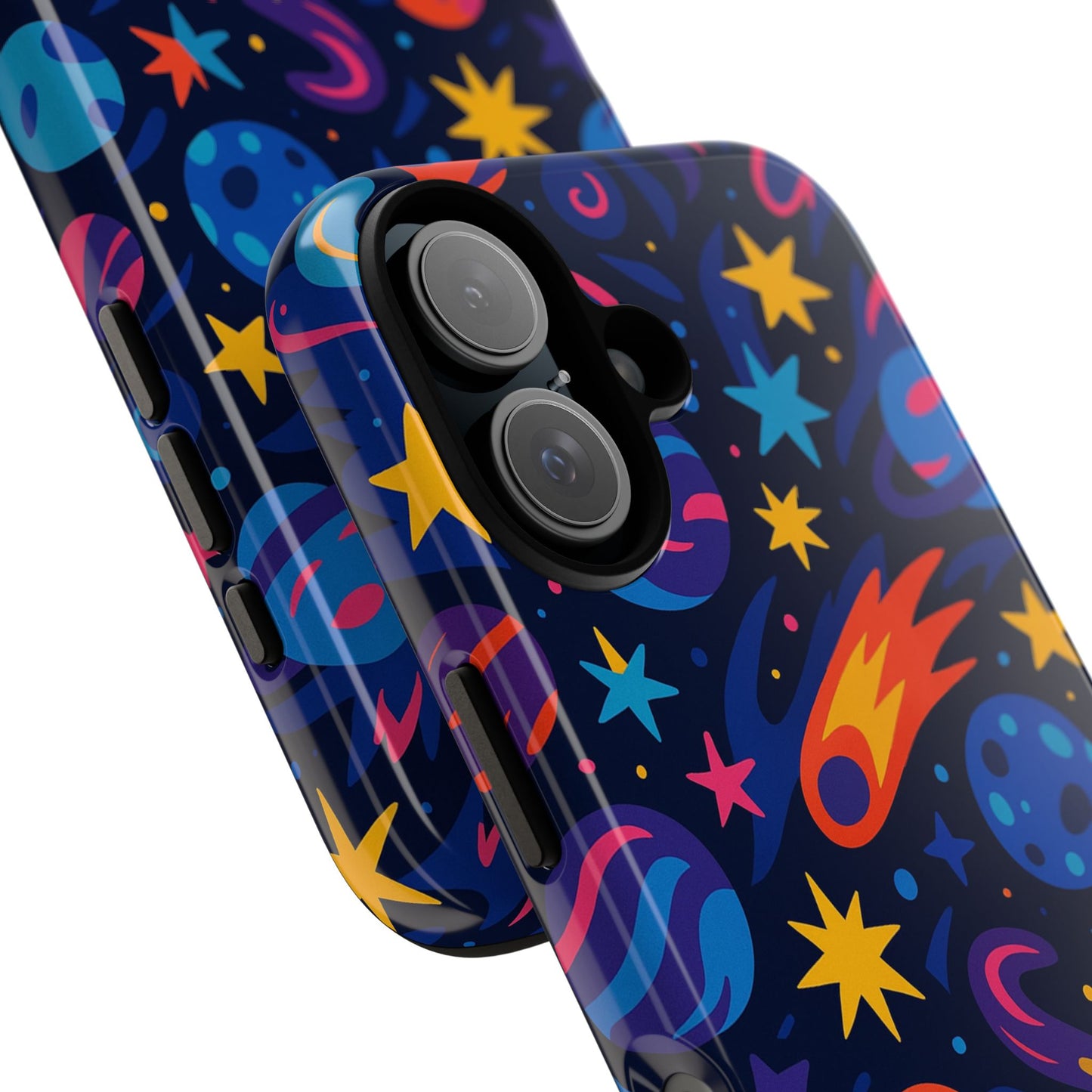 vibrant 3d space design protective phone case for stylish protection and self-expression compatible with iphone 13, 14, 15 & 16 – all models including pro, pro max & plus