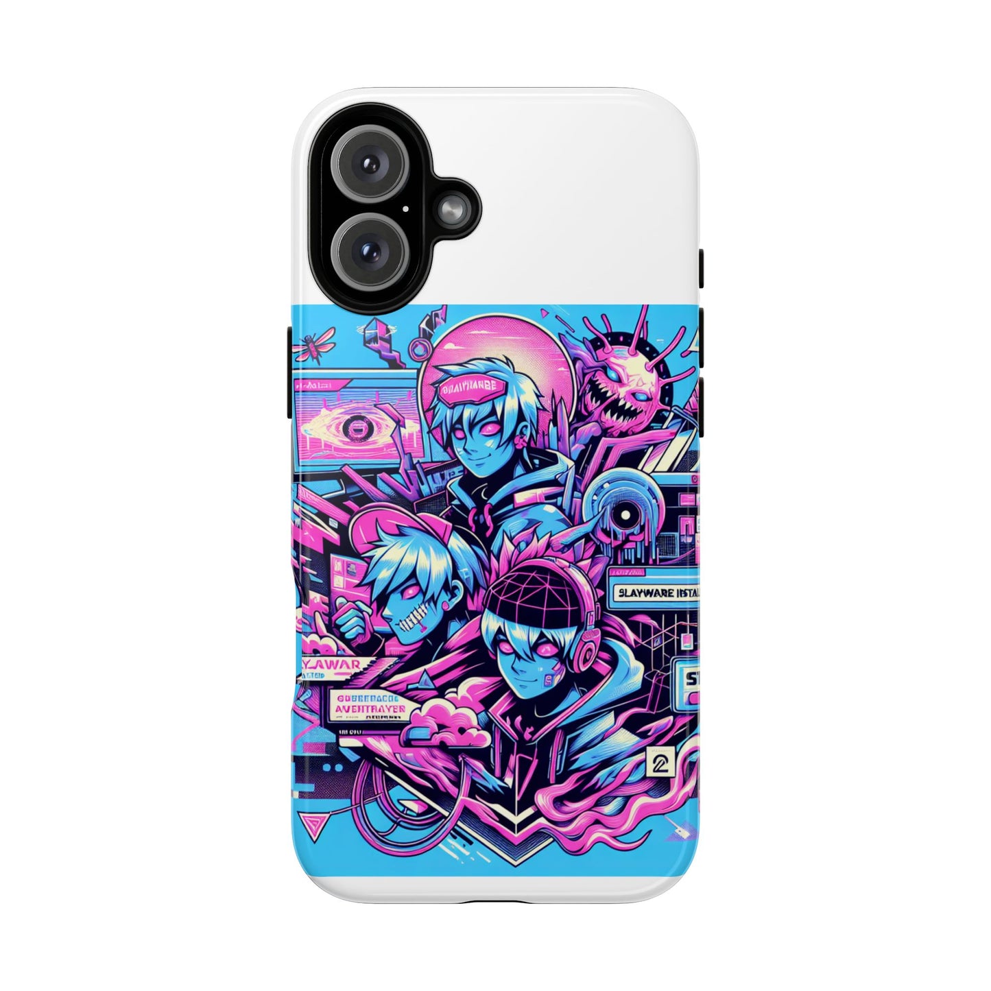 slayware installed protective phone case with 3d wrap design for anime and comic culture lovers