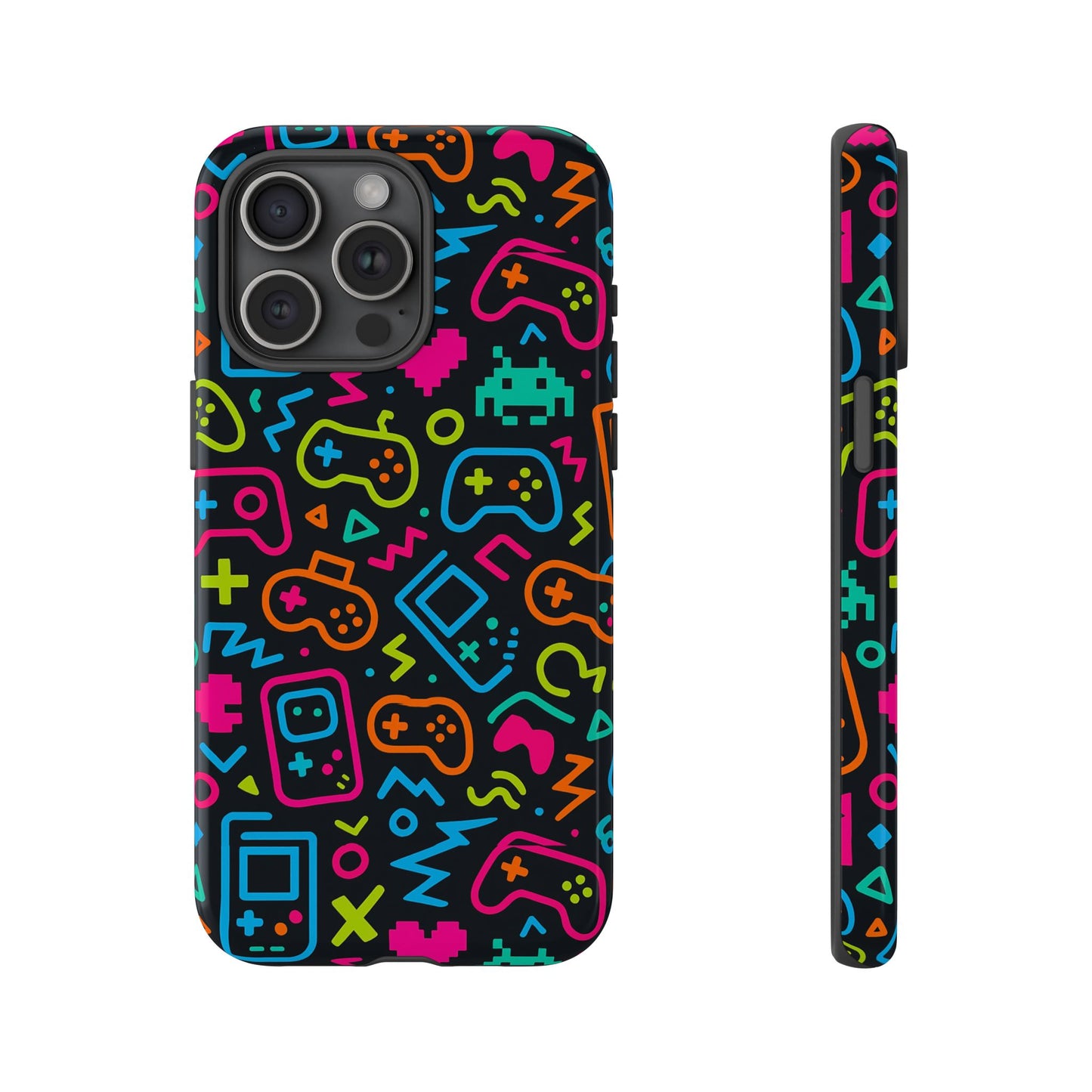 multicolour 3d wrap protective phone case with unique gaming design for men and women – stylish mobile protection compatible with iphone 13, 14, 15 & 16 – all models including pro, pro max & plus