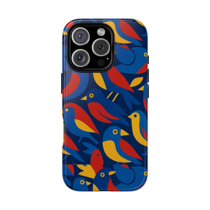 Vibrant 3D Wrap Protective Phone Case with Colourful Bird Design Stylish Accessory for Men and Women Compatible with iPhone 13, 14, 15 & 16 – all models including Pro, Pro Max & Plus