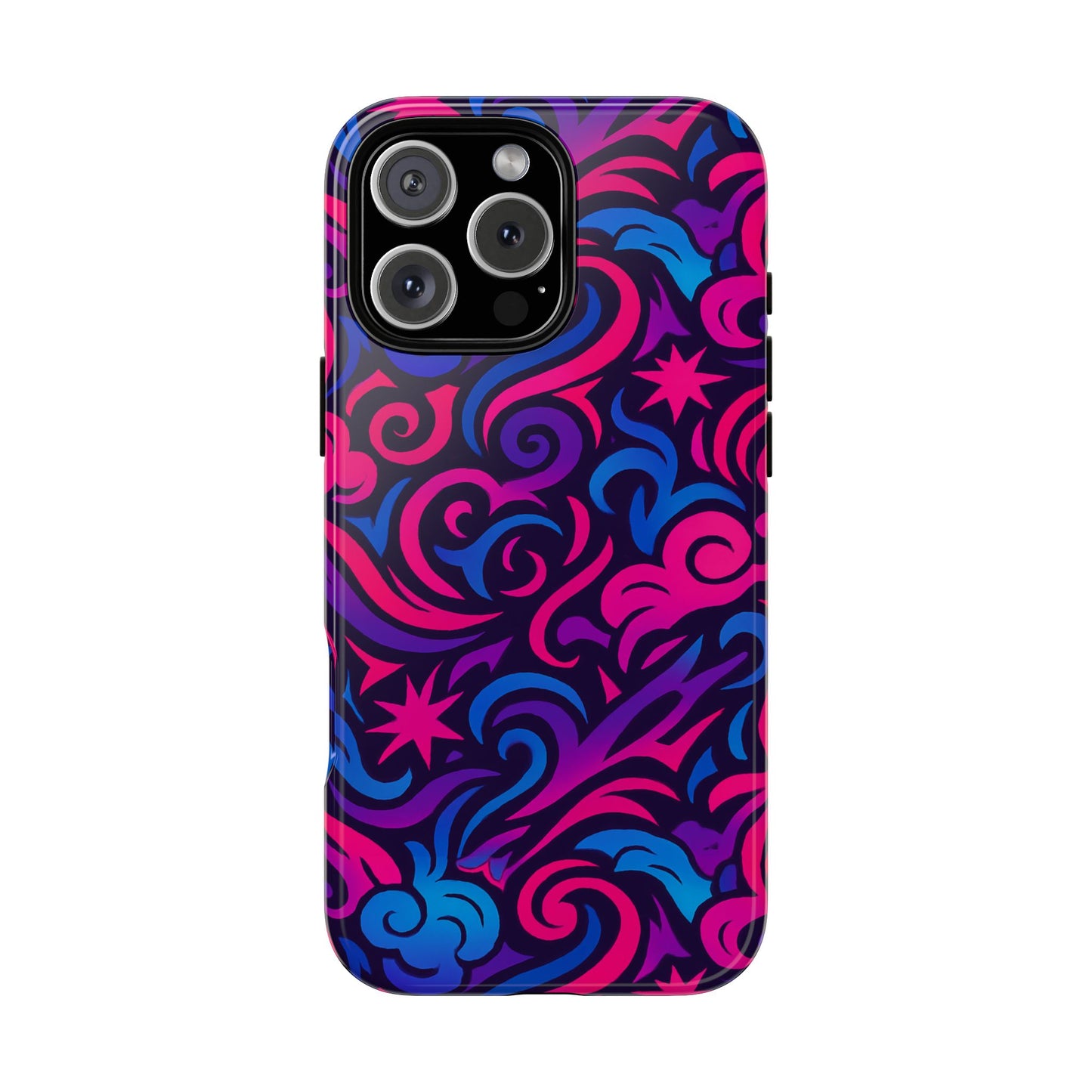 vibrant 3d abstract swirl phone case for creative individuals – stylish protection for smartphones compatible with iphone 13, 14, 15 & 16 – all models including pro, pro max & plus