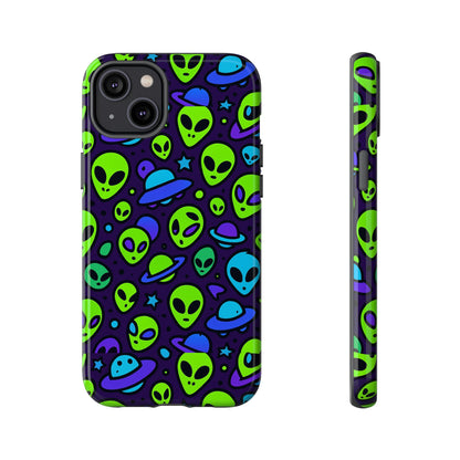 Vibrant Alien 3D Wrap Protective Phone Case in Multicolour Design for Fun Smartphone Accessories Compatible with iPhone 13, 14, 15 & 16 – all models including Pro, Pro Max & Plus