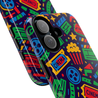 Vibrant Multicolour Cinema-Themed 3D Wrap Protective Phone Case for Self-Expression Stylish Protection Compatible with iPhone 13, 14, 15 & 16 – all models including Pro, Pro Max & Plus