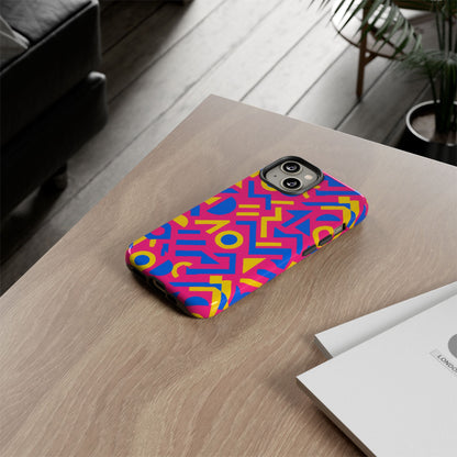 Vibrant Geometric 3D Wrap Protective Phone Case with Multicolour Design for Unique Style Compatible with iPhone 13, 14, 15 & 16 – all models including Pro, Pro Max & Plus