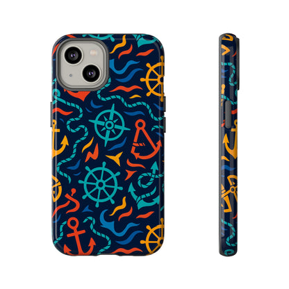 Nautical Multicolor Protective Phone Case with 3D Wrap Design for Unique Style and Self-Expression Compatible with iPhone 13, 14, 15 & 16 – all models including Pro, Pro Max & Plus
