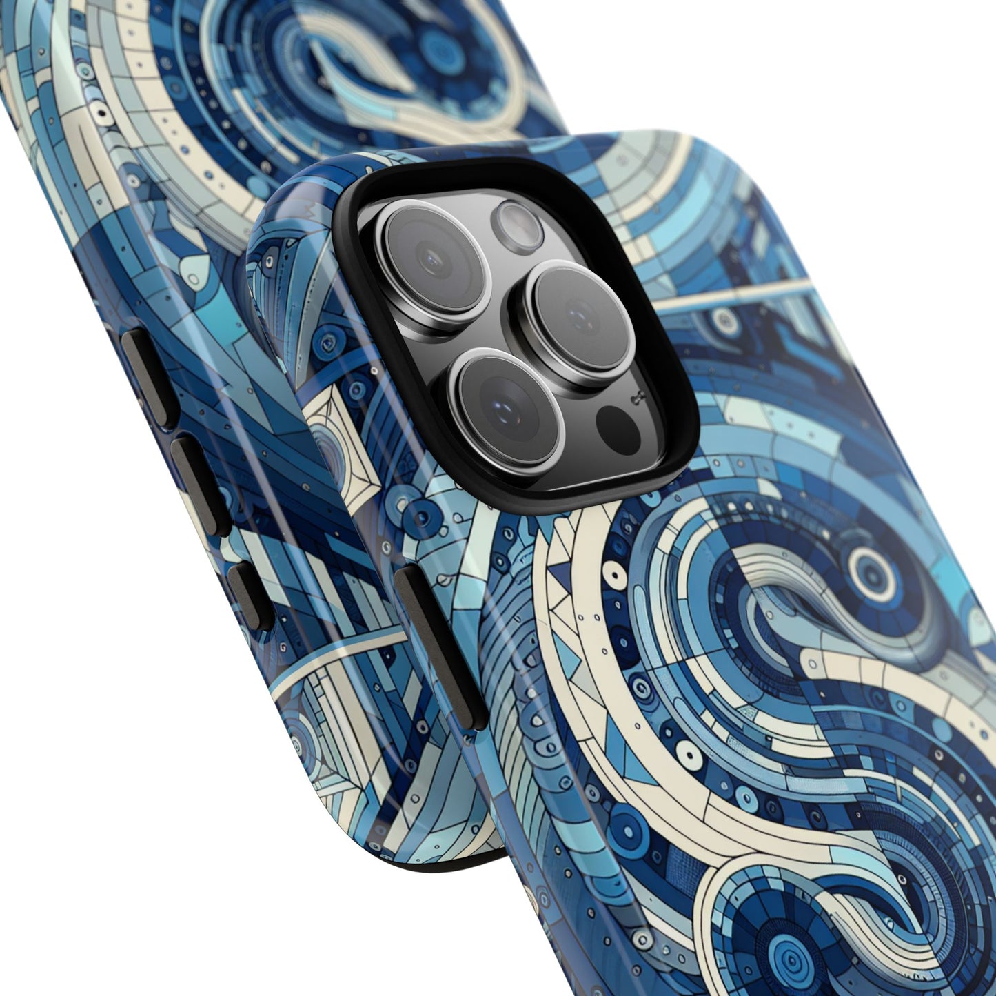 blue alphabet s phone case for samsung and iphone shockproof protective cover with 3d wrap design and vibrant print