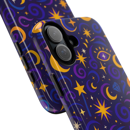 Vibrant 3D Cosmic Design Phone Case for Stylish Protection with Multicolour Stars and Swirls Compatible with iPhone 13, 14, 15 & 16 – All Models Including Pro, Pro Max & Plus