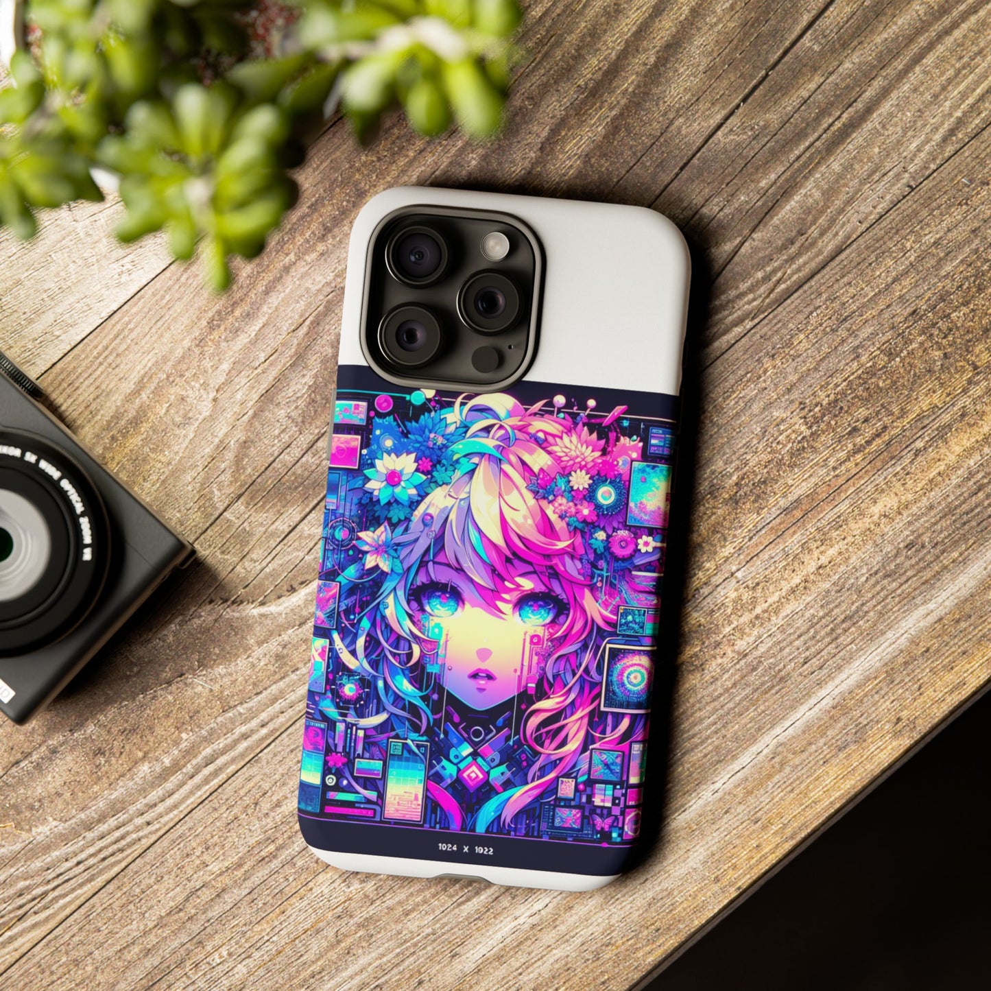 ai generated still slays protective phone case for anime lovers, vibrant 3d wrap design, durable shock absorption, uv protected, glossy or matte finish
