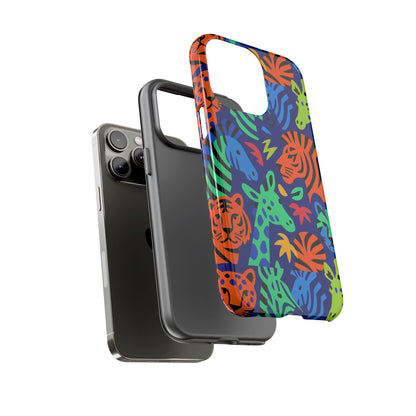 Vibrant Animal Print 3D Wrap Protective Phone Case Stylish Accessory for Men and Women Compatible with iPhone 13, 14, 15 & 16 – All Models Including Pro, Pro Max & Plus