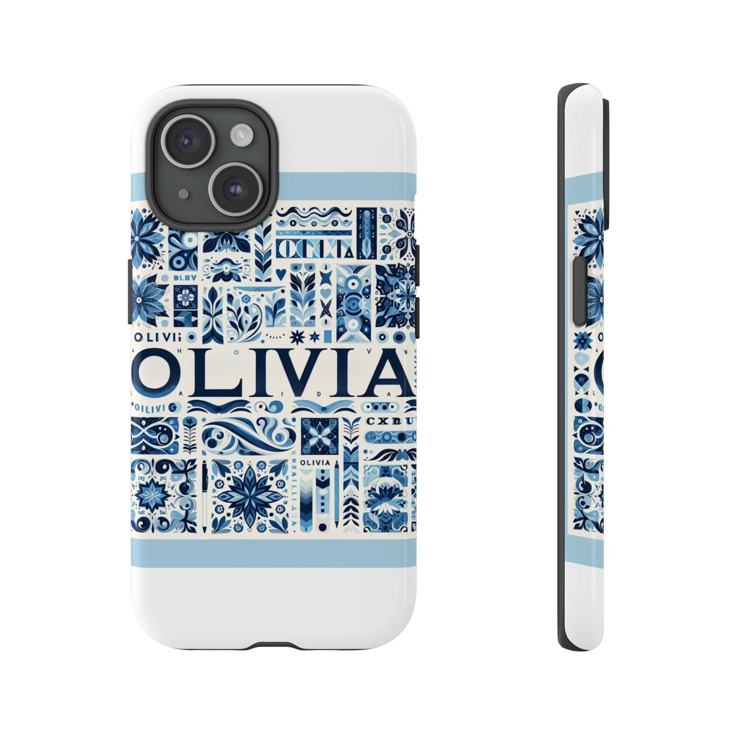 vibrant 3d wrap protective phone case in blue floral design for stylish protection compatible with iphone 13, 14, 15 & 16 – all models including pro, pro max & plus