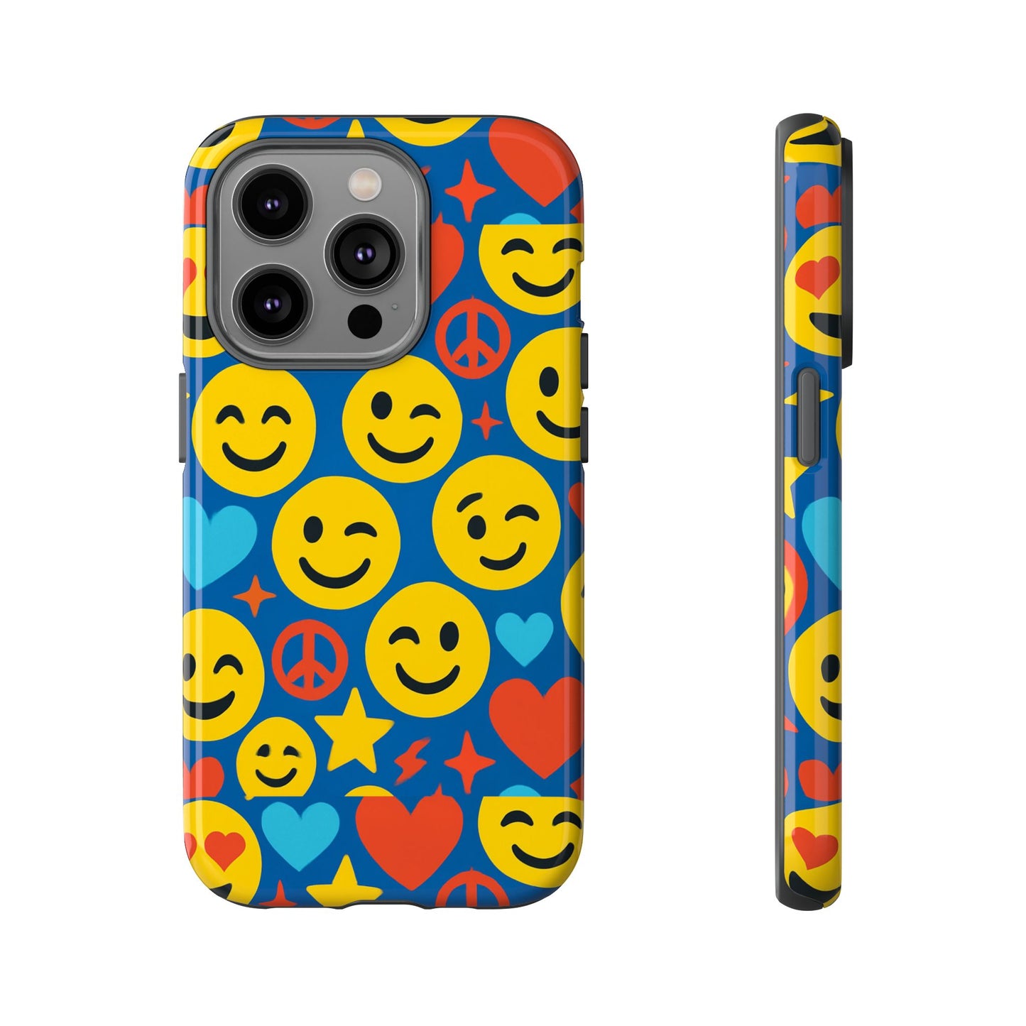 vibrant 3d emoji protective phone case for kids and adults – fun multicolour design for stylish protection compatible with iphone 13, 14, 15 & 16 – all models including pro, pro max & plus