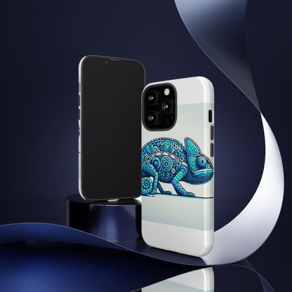 Vibrant 3D Chameleon Print Glossy Phone Case for Eye-Catching Protection Compatible with iPhone 13, 14, 15 & 16 – all models including Pro, Pro Max & Plus