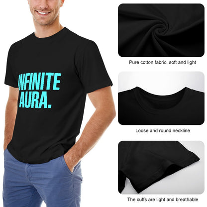 Men's T-Shirt 100% Cotton Infinite Aura Graphic Tee for Casual Wear, Soft Breathable Fabric, Comfortable Fit, Stylish Design for Men, Ideal for Fitness and Leisure Activities