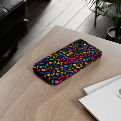 Vibrant Music Themed Phone Case with Colourful 3D Design – Stylish Protection for Music Lovers – Compatible with iPhone 13, 14, 15 & 16 – all models including Pro, Pro Max & Plus