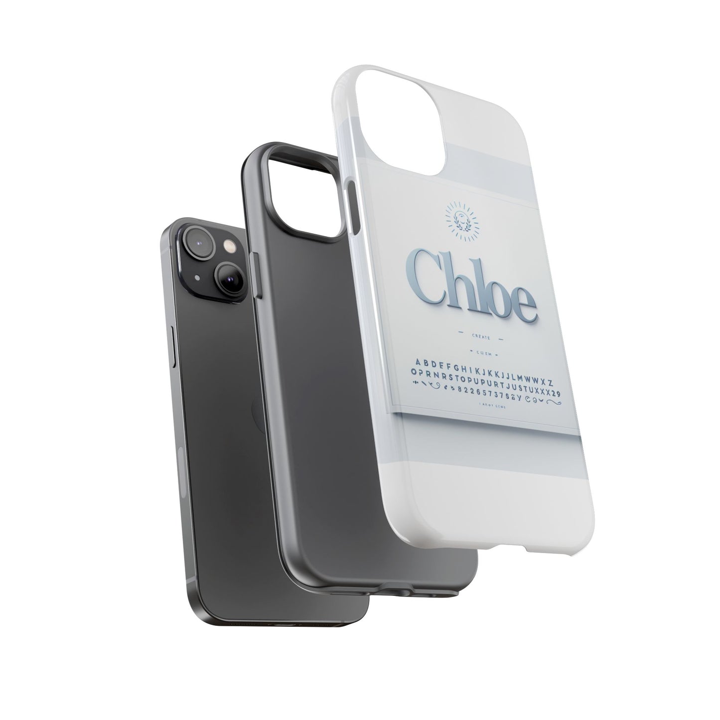 vibrant 3d protective phone case with playful blue alphabet design stylish accessory for self-expression compatible with iphone 13, 14, 15 & 16 – all models including pro, pro max & plus