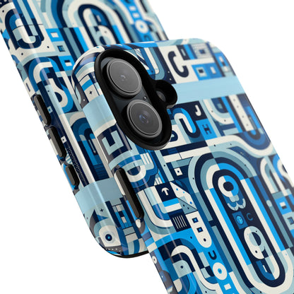 Blue Alphabet U Letter Phone Case with 3D Wrap UV Protected Shock Absorption for Kids and Teenagers