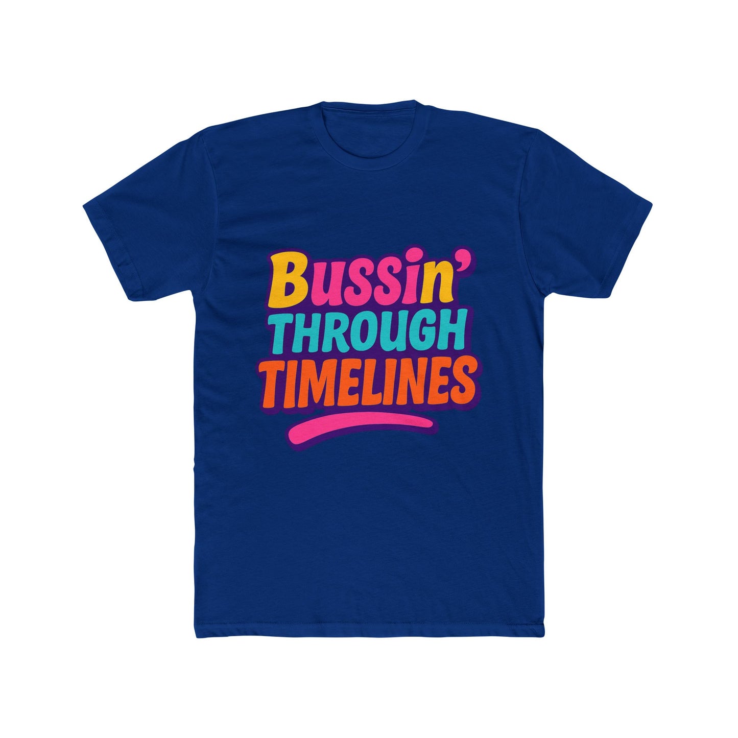 bussin' through timelines unisex t-shirt - multicolor graphic tee for casual and trendy wear