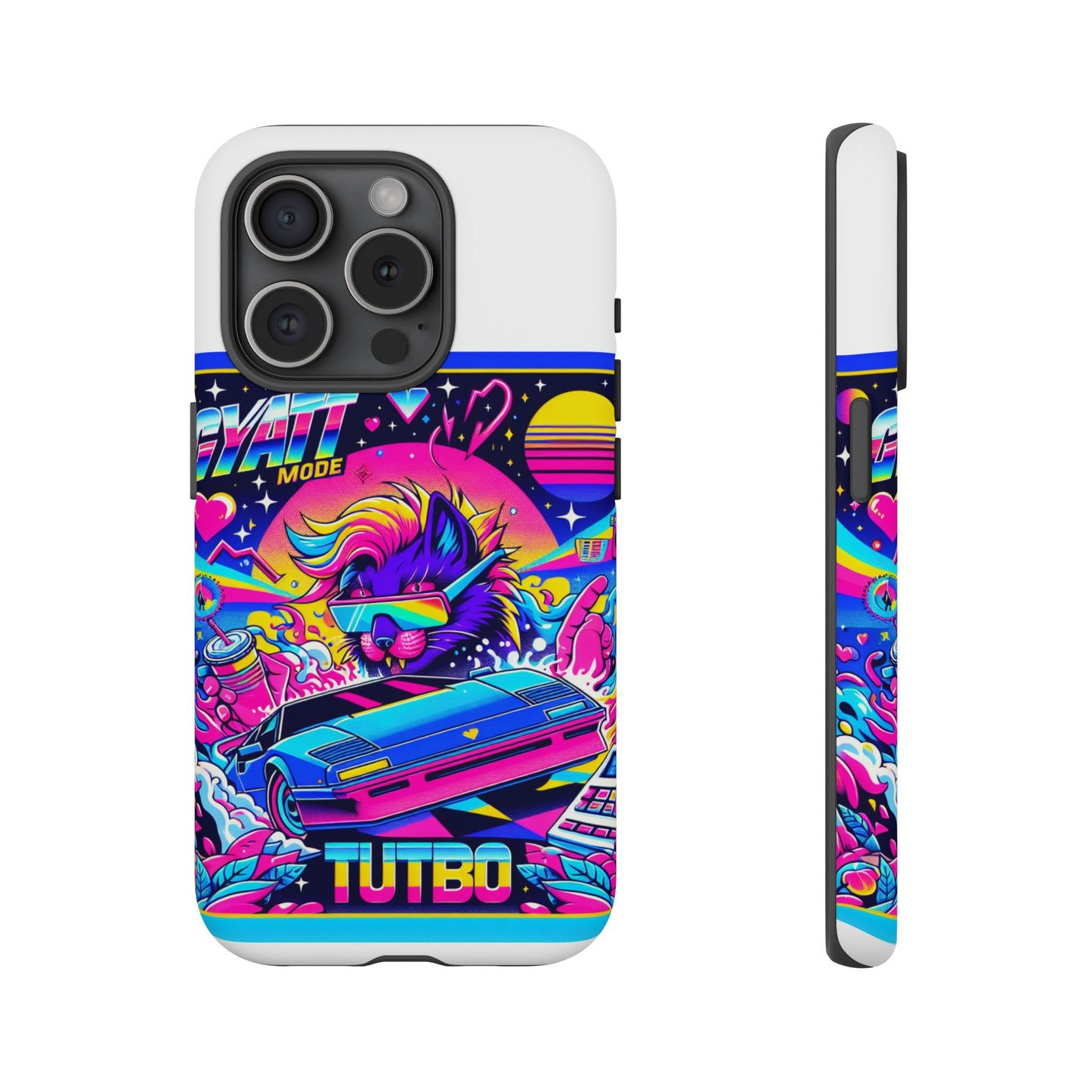 gyatt mode turbo 3d wrap protective phone case for anime lovers