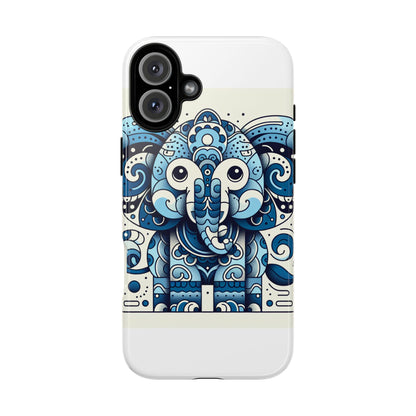 Vibrant 3D Elephant Print Protective Phone Case with Colourful Graphic Design – Stylish Accessory Compatible with iPhone 13, 14, 15 & 16 – all models including Pro, Pro Max & Plus