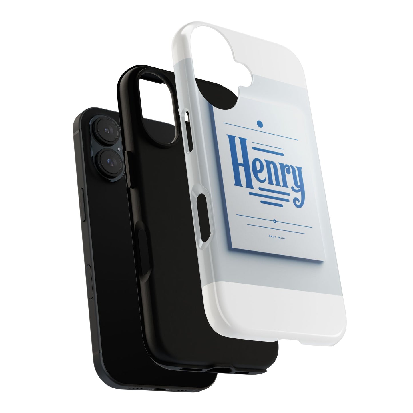stylish blue typographic phone case for men and women, durable protection, unique design, compatible with iphone 13, 14, 15 & 16 – all models including pro, pro max & plus