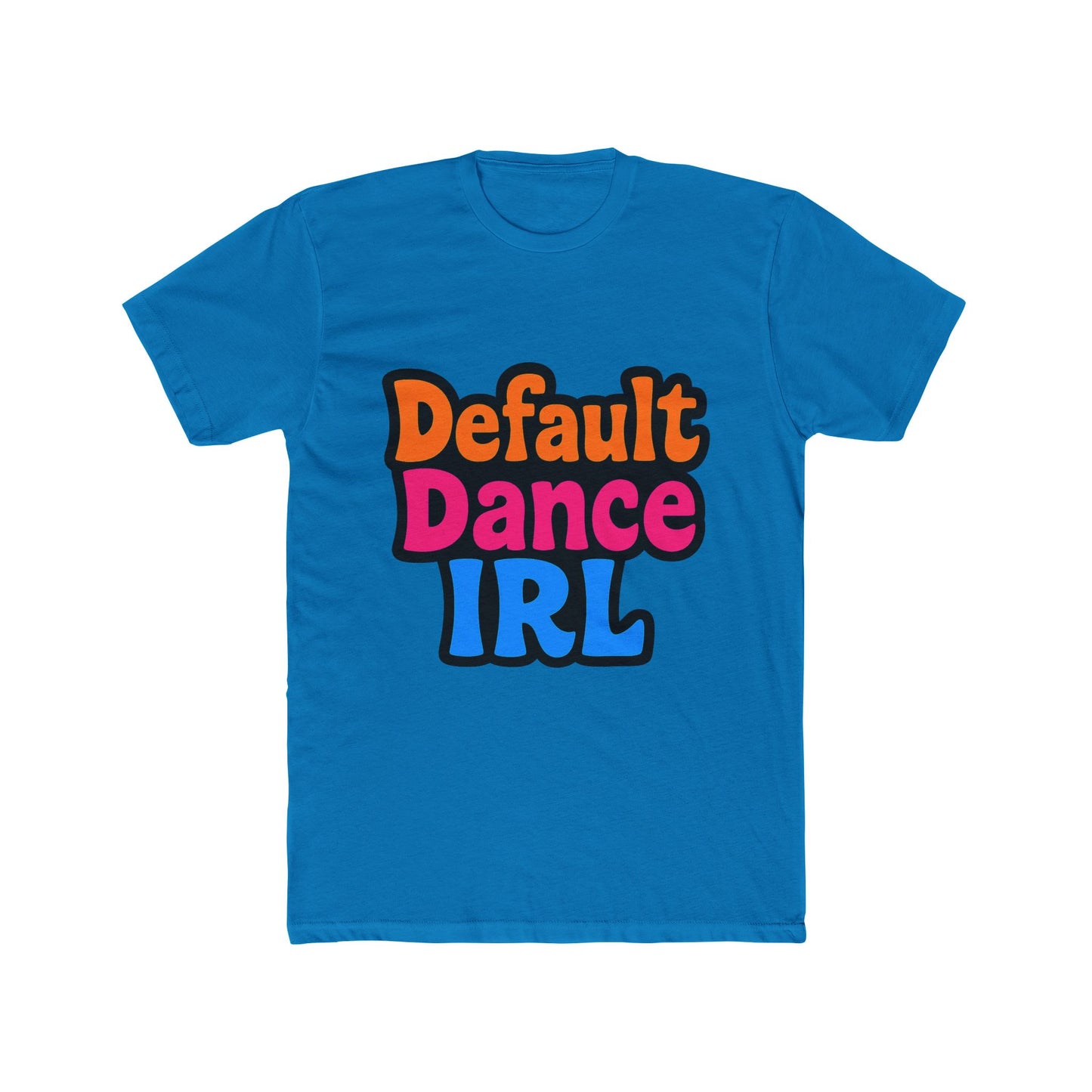 unisex t-shirt featuring multicolor video game inspired default dance design – perfect gift for gamers and enthusiasts