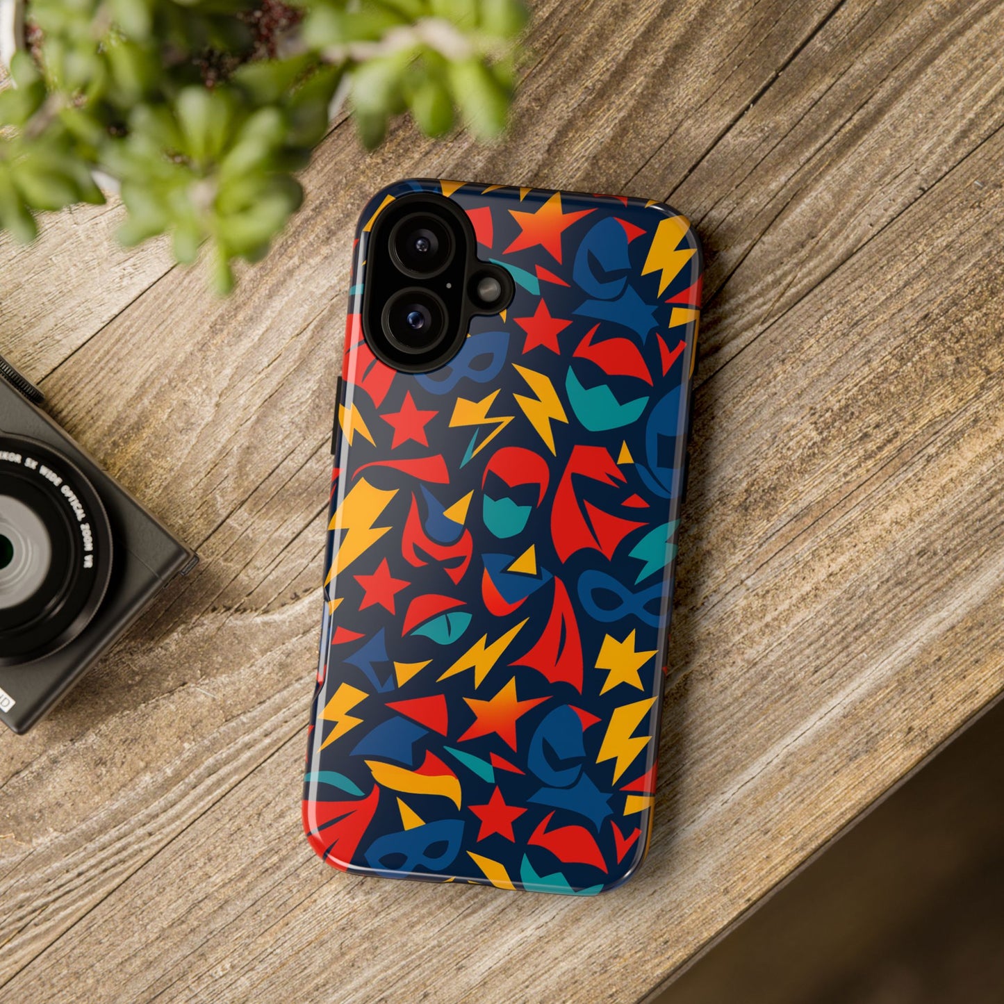 vibrant superhero protective phone case with 3d wrap design – stylish unisex protection for smartphones compatible with iphone 13, 14, 15 & 16 – all models including pro, pro max & plus