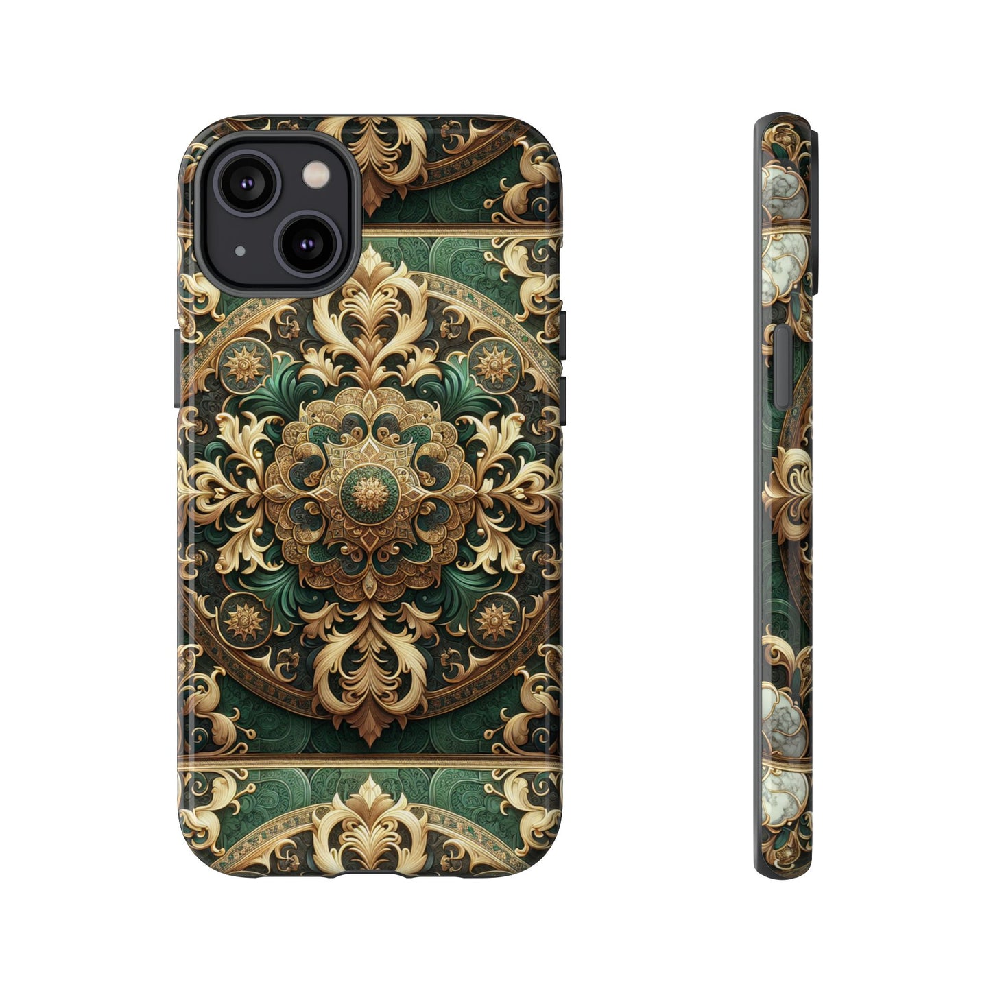 pattern image 2 vibrant comic style phone case for men and women with ornate baroque design compatible with iphone 13, 14, 15 & 16 – all models including pro, pro max & plus