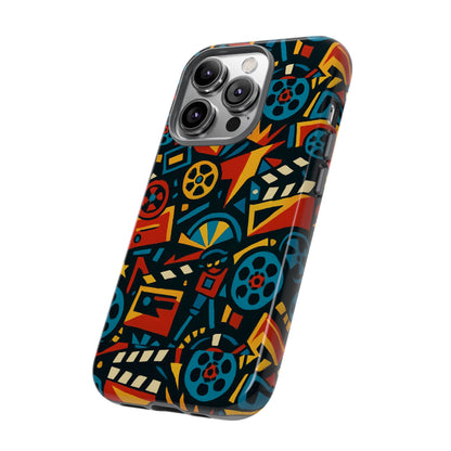 Vibrant Retro Movie-Inspired Protective Phone Case with 3D Design for Stylish Protection Compatible with iPhone 13, 14, 15 & 16 – All Models Including Pro, Pro Max & Plus