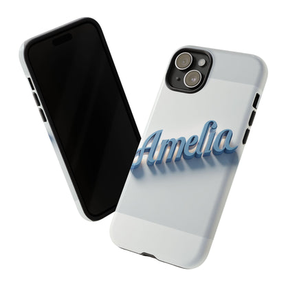 Coolname Amelia Blue Anime Inspired 3D Wrap Phone Case for Women and Teens Shockproof TPU Cover with Vivid Design and UV Protection