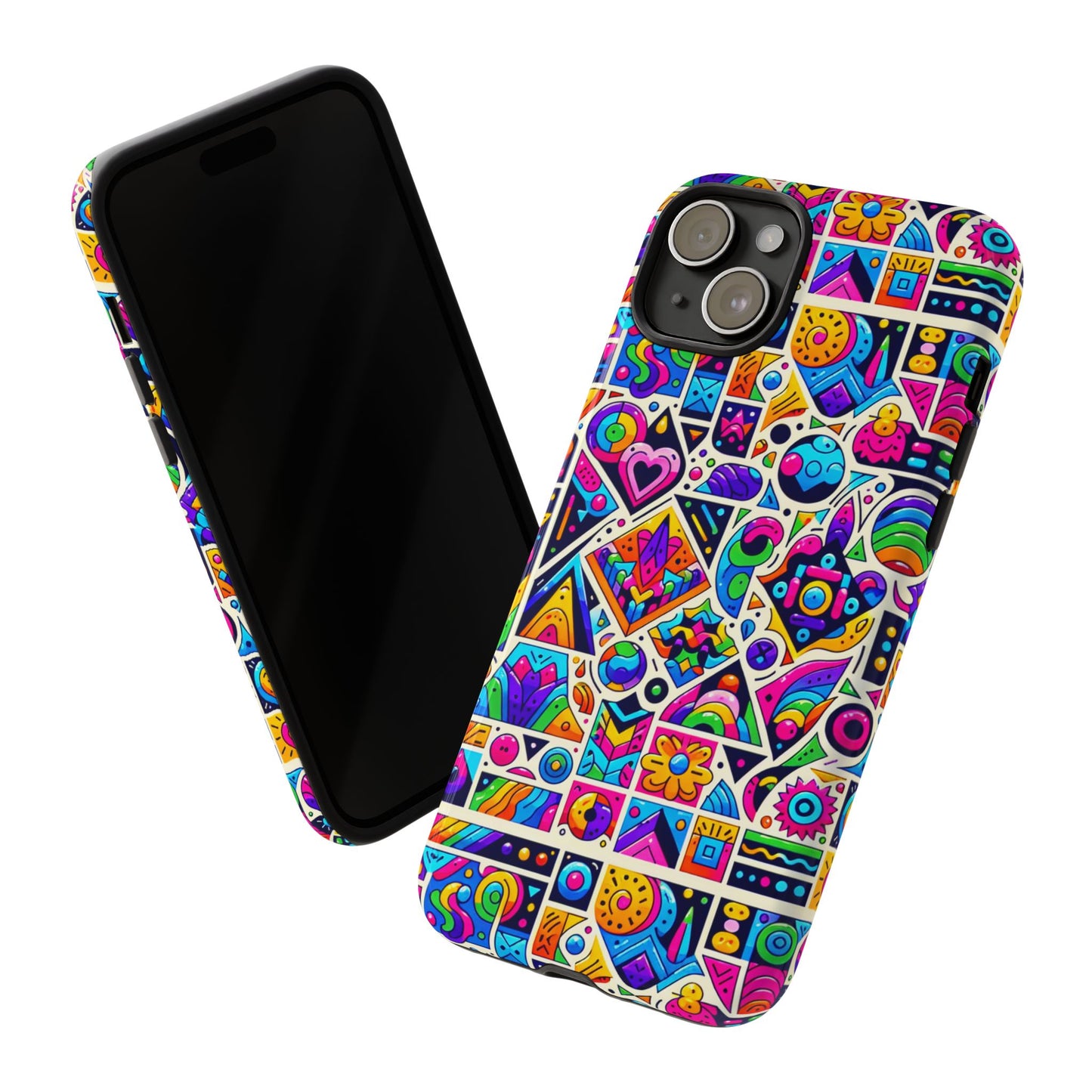 pattern image 4 vibrant anime retro shockproof phone case for men women