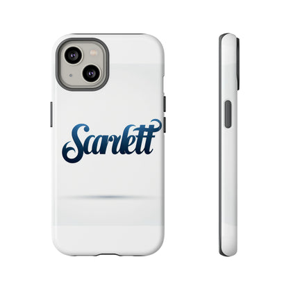 Vibrant 3D Wrap Protective Phone Case with Blue Script Design – Unique Fashion Accessory – Compatible with iPhone 13, 14, 15 & 16 – all models including Pro, Pro Max & Plus