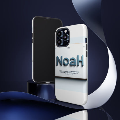 Stylish 3D Text Phone Case with Modern Design in Blue – Trendy Protection for Individuals – Compatible with iPhone 13, 14, 15 & 16 – All Models Including Pro, Pro Max & Plus