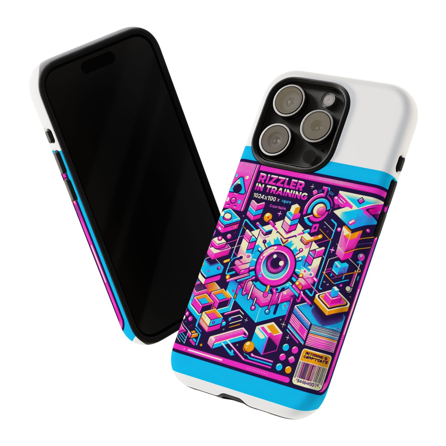 rizzler in training 3d wrap protective phone case for anime lovers