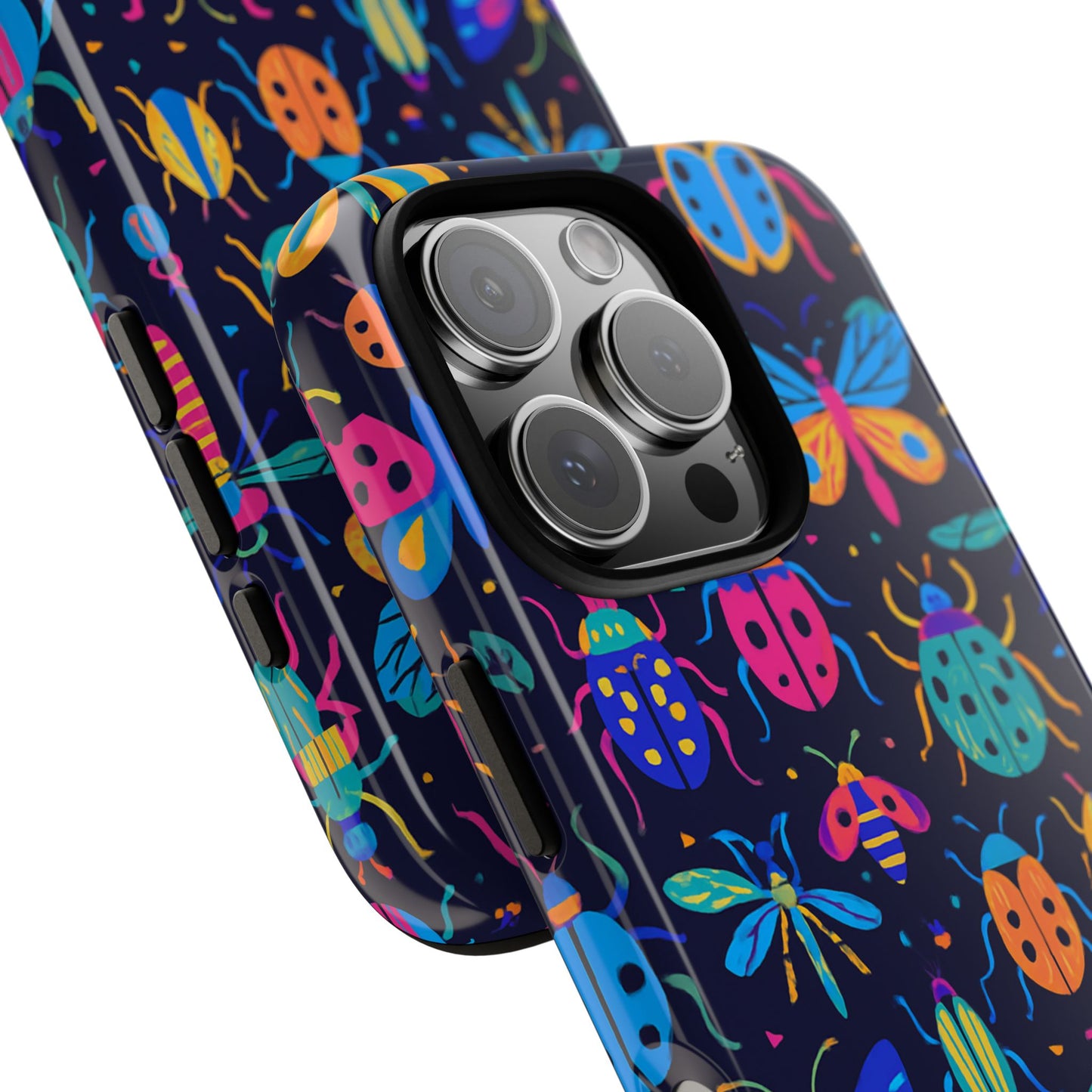 vibrant 3d insect design phone case for stylish protection and unique aesthetic compatible with iphone 13, 14, 15 & 16 – all models including pro, pro max & plus