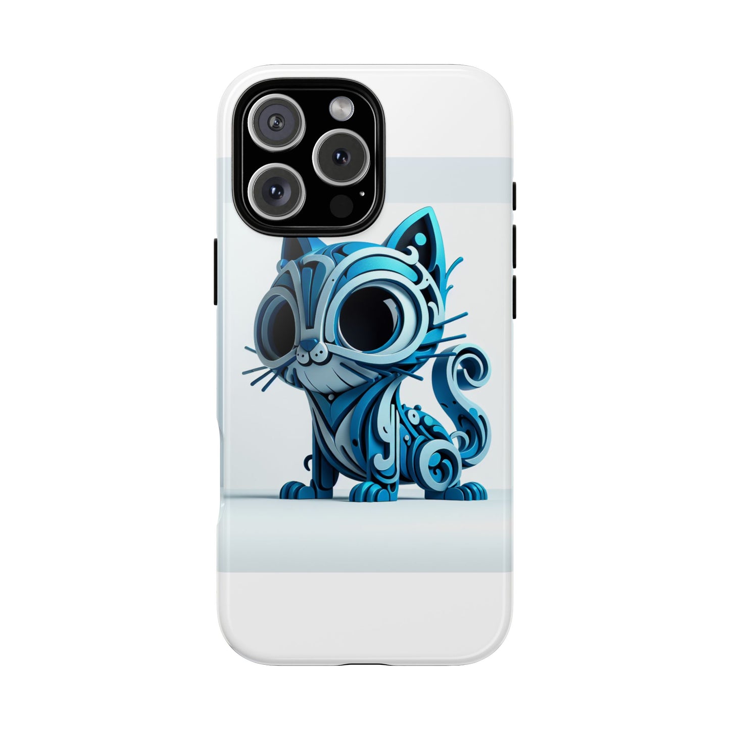 vibrant 3d cat design phone case – playful protection accessory for self-expression – compatible with iphone 13, 14, 15 & 16 – all models including pro, pro max & plus