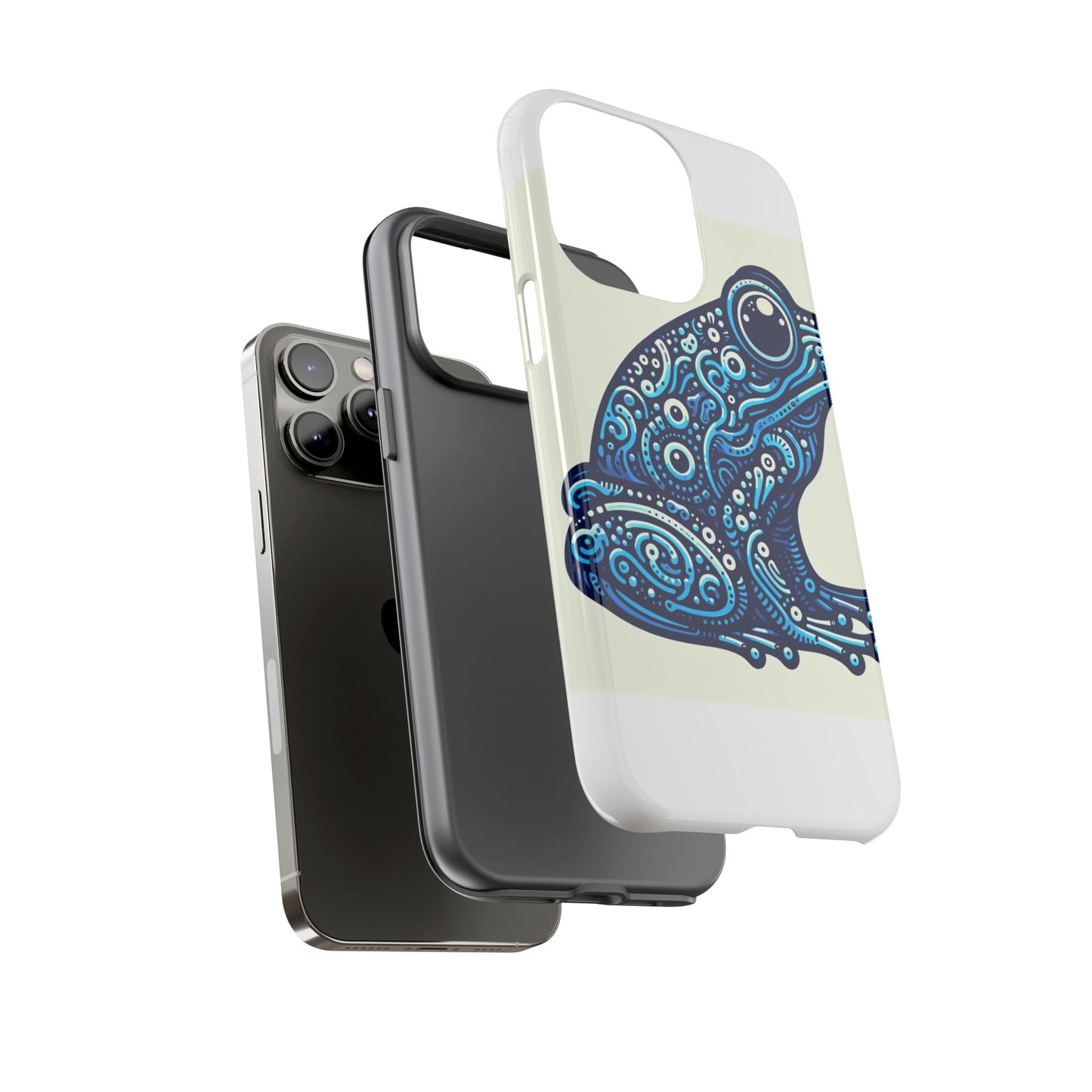 vibrant 3d blue frog design protective phone case for trendsetters – stylish protection compatible with iphone 13, 14, 15 & 16 – all models including pro, pro max & plus