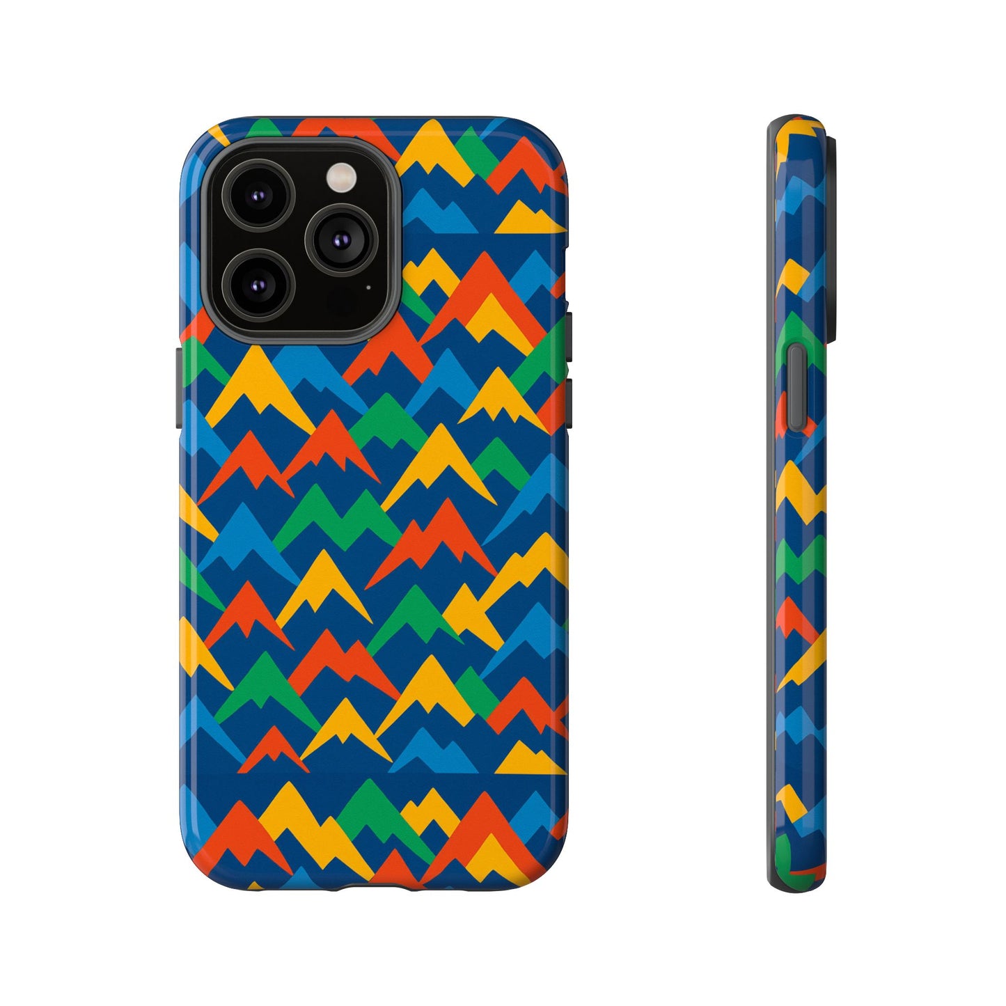 vibrant 3d mountain design phone case for stylish protection – unique accessory compatible with iphone 13, 14, 15 & 16 – all models including pro, pro max & plus