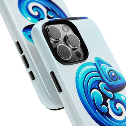 Cool Blue Animal Create 6 Phone Case with 3D Wrap Shockproof TPU Cover for Kids and Teenagers, Anime and Comic Inspired Design