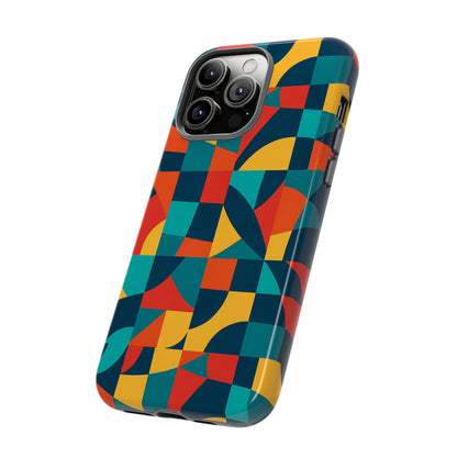 Vibrant Multicolour Geometric 3D Wrap Phone Case for Stylish Protection and Unique Expression Compatible with iPhone 13, 14, 15 & 16 – all models including Pro, Pro Max & Plus