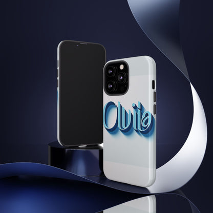 Olivia Blue Anime Comic Style 3D Wrap Shockproof Phone Case for Women and Girls Durable UV Protected Silicone Cover with Glossy or Matte Finish