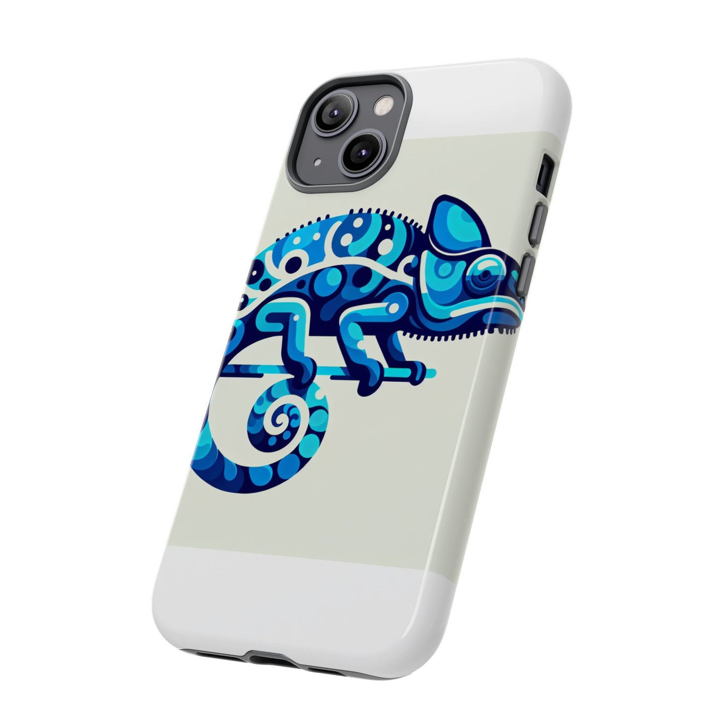vibrant 3d chameleon phone case for stylish protection with unique blue animal design compatible with iphone 13, 14, 15 & 16 – all models including pro, pro max & plus