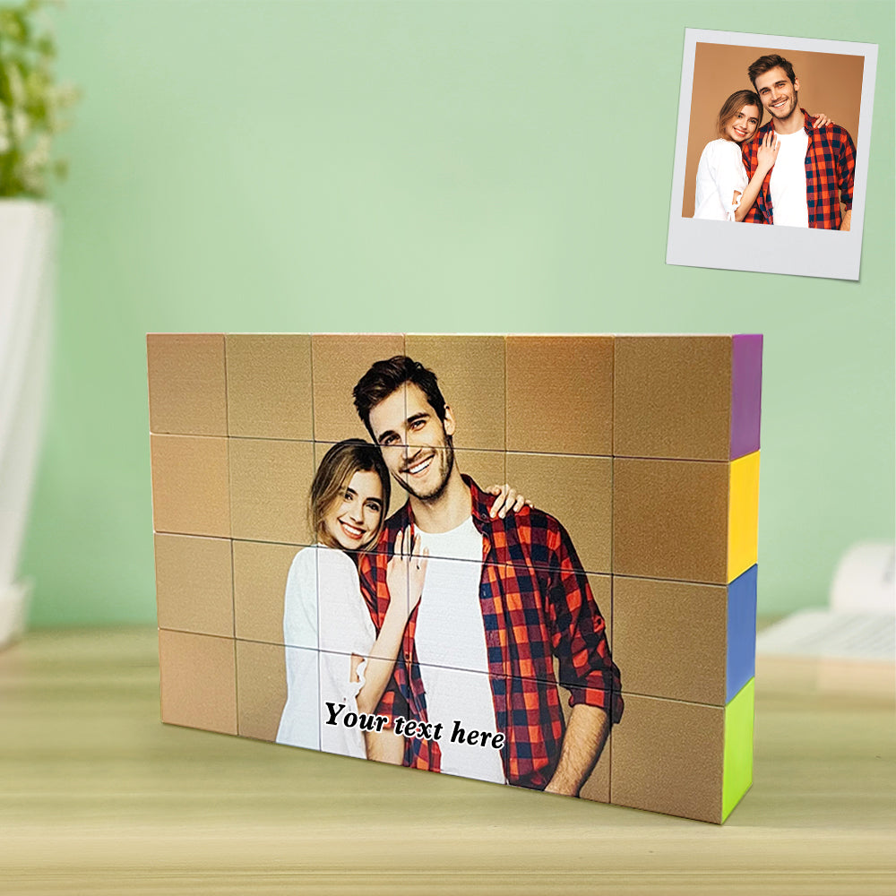 custom magnetic building blocks with your design for kids and adults, waterproof, uv printed, creative fun gift for friends and family, 13.9 x 9.2 x 2.3cm