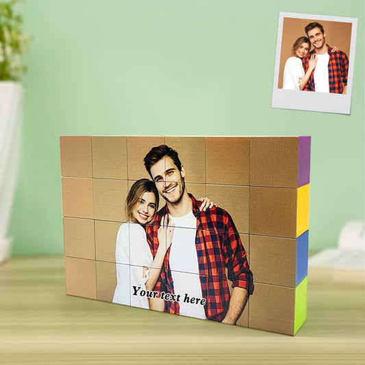 Custom Magnetic Building Blocks with Your Design for Kids and Adults, Waterproof, UV Printed, Creative Fun Gift for Friends and Family, 13.9 x 9.2 x 2.3cm
