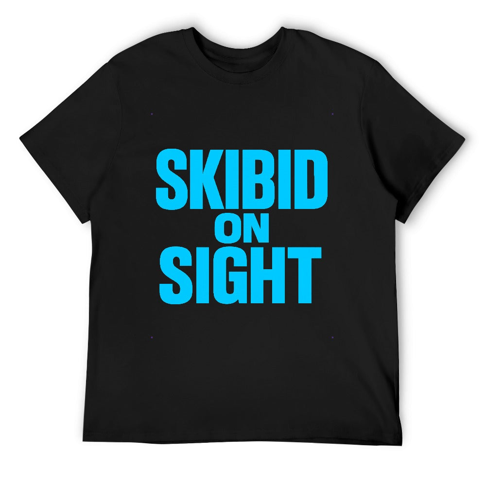 men's t-shirt 100% cotton skibid on sight for men, casual graphic tee, soft cotton fabric, comfortable fit, ideal for fitness, outings, travel, and events, stylish everyday wear