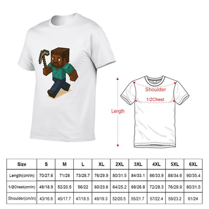 Men's 100% Cotton Short Sleeve T-Shirt with Unique Double-Sided Print, Casual Fit, Stylish and Comfortable for Fitness, Leisure, Home, Travel - Gift for Him
