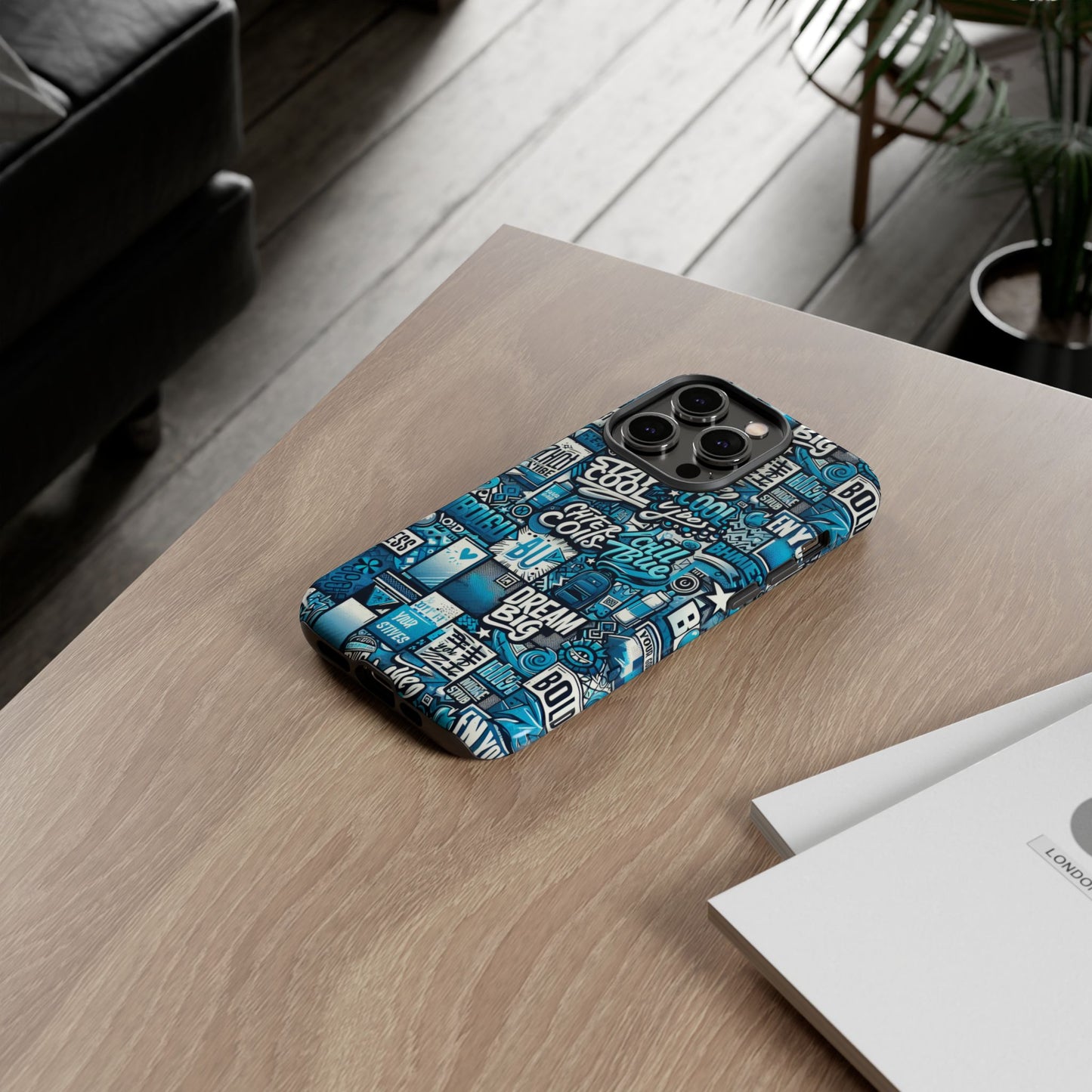 vibrant 3d graphic phone case for men and women – unique blue design for stylish protection – compatible with iphone 13, 14, 15 & 16 – all models including pro, pro max & plus