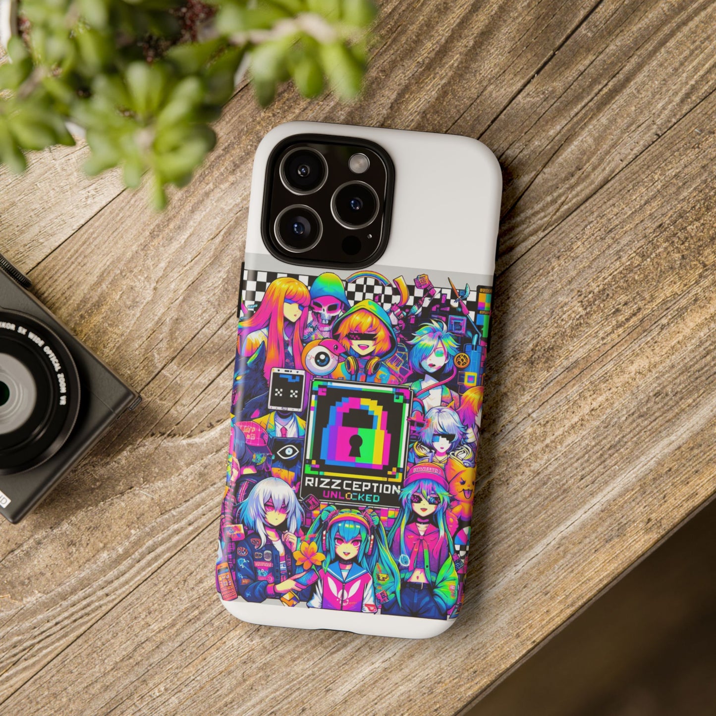rizzception unlocked 3d wrap protective phone case for anime lovers