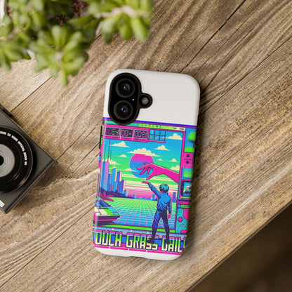 Touch Grass Daily 3D Wrap Protective Phone Case for Smartphones, Durable Shock Absorption, UV Protected, Unique Anime Design, Fun Gift for Tech Enthusiasts