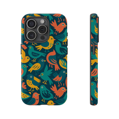 Multicolour Bird Pattern 3D Wrap Protective Phone Case – Vibrant Accessory for Self-Expression Compatible with iPhone 13, 14, 15 & 16 – all models including Pro, Pro Max & Plus