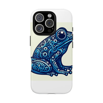 Vibrant 3D Blue Frog Design Protective Phone Case for Trendsetters – Stylish Protection Compatible with iPhone 13, 14, 15 & 16 – all models including Pro, Pro Max & Plus